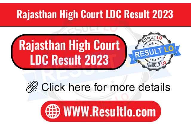 Rajasthan High Court LDC Result 2023