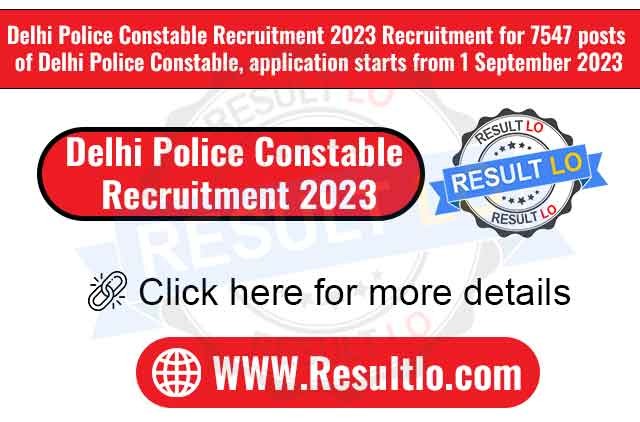 Delhi Police Constable Recruitment 2023