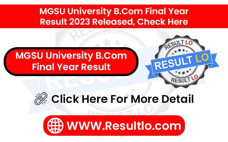 MGSU University B.Com Final Year Result