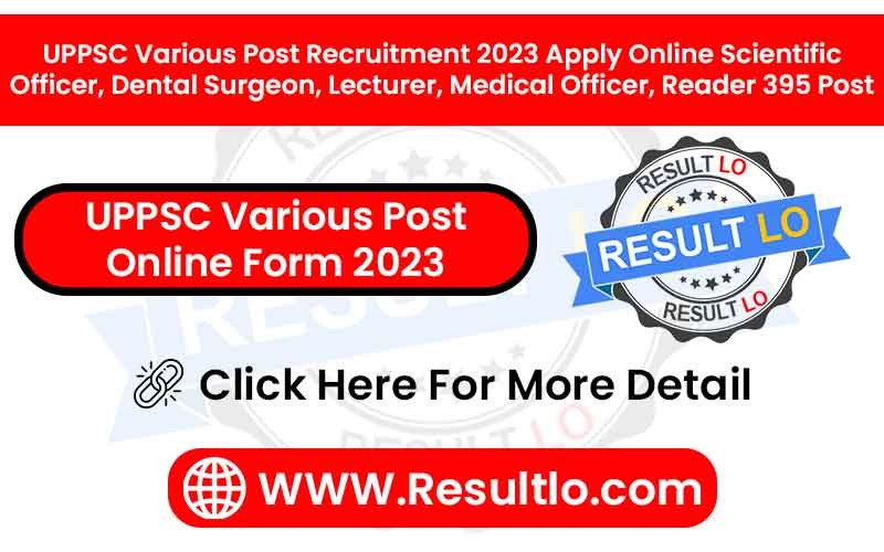UPPSC Various Post Online Form 2023