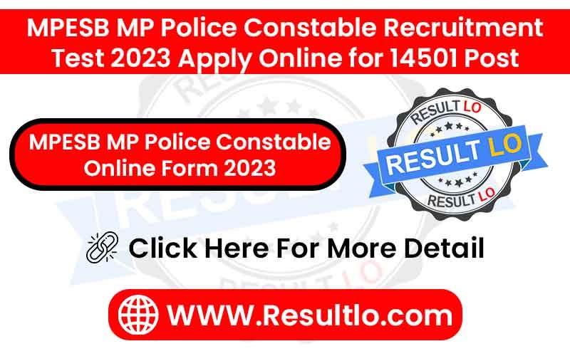 (MPESB) MP Police Constable Apply Online Form 2023