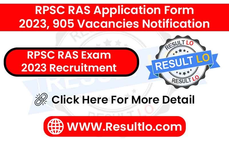 RPSC RAS Exam 2023 Recruitment
