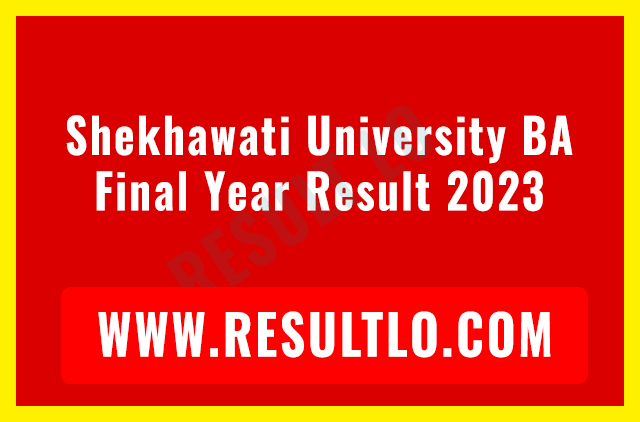 Shekhawati University BA Final Year Result 2023