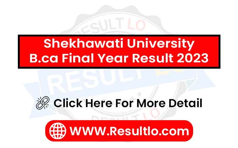 Shekhawati University B.ca Final Year Result 2023
