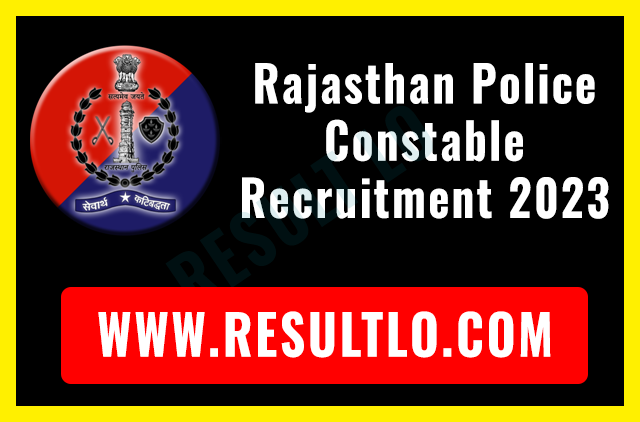 Rajasthan Police Constable Bharti 2023