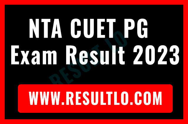 NTA CUET PG  Exam Result 2023