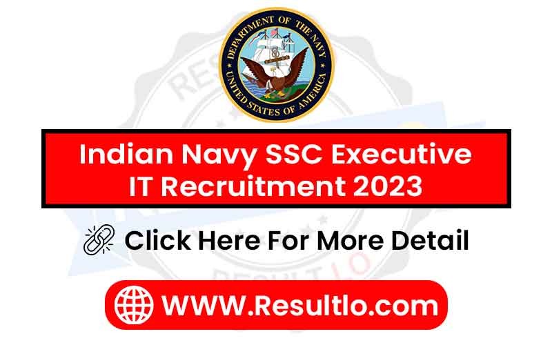 Indian Navy SSC Executive IT Recruitment 2023