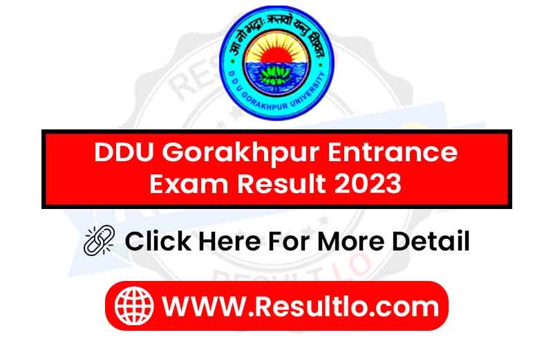 DDU Gorakhpur Entrance Exam Result 2023