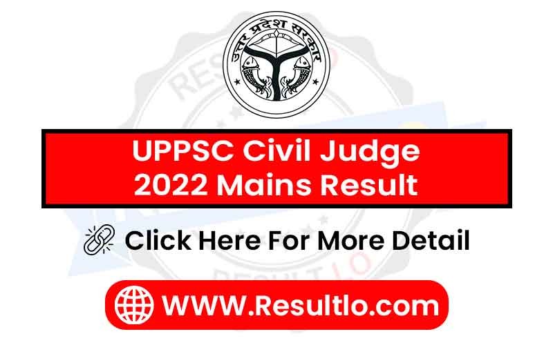 UPPSC Civil Judge 2022 Mains Result