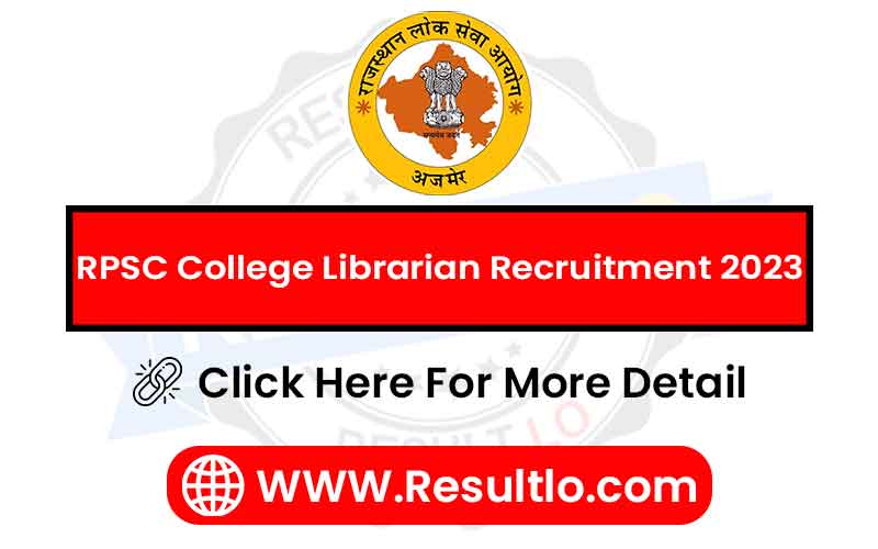 RPSC College Librarian Recruitment 2023