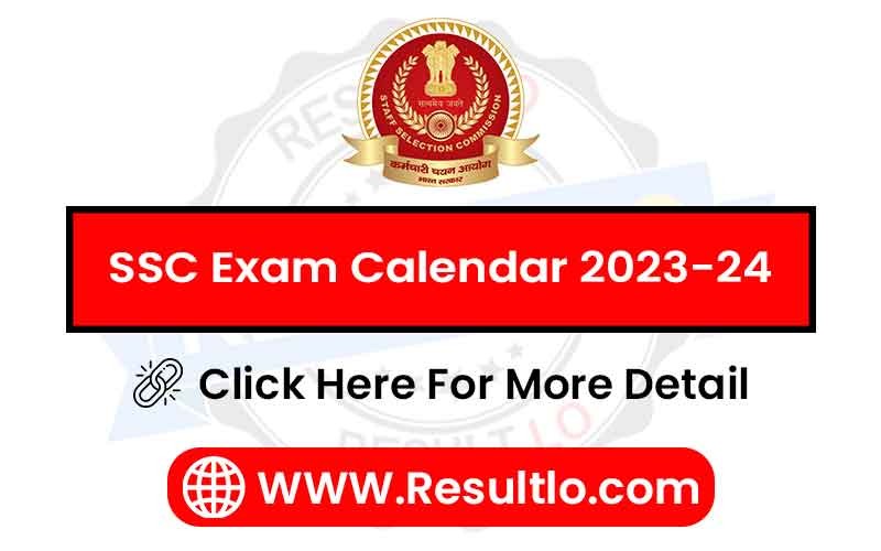 SSC Exam Calendar 2023-24