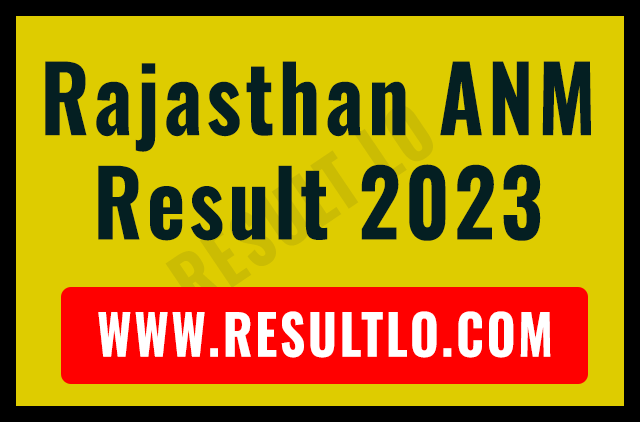 Rajasthan ANM Result 2023