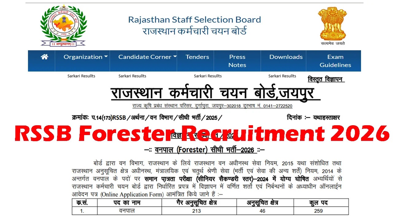 RSSB Forest Recruitment 2026